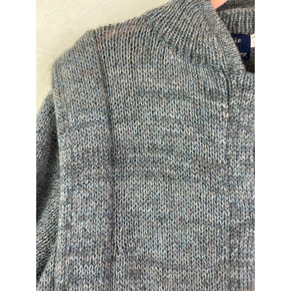 Bonnie Lee Leroy Button Up Cardigan Womens 40 Gray Knit Mohair Wool Nylon Blend - Picture 7 of 9